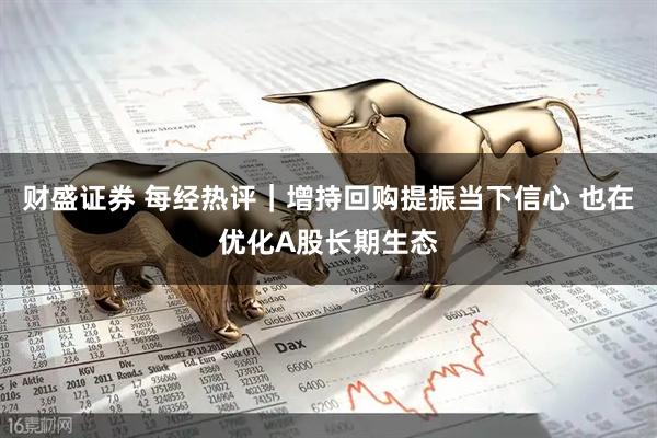 财盛证券 每经热评｜增持回购提振当下信心 也在优化A股长期生态