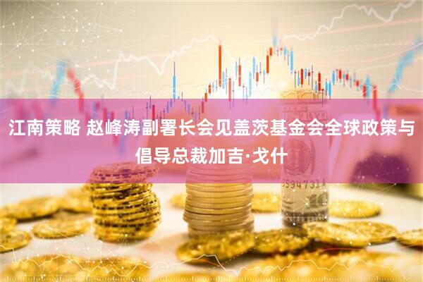 江南策略 赵峰涛副署长会见盖茨基金会全球政策与倡导总裁加吉·戈什