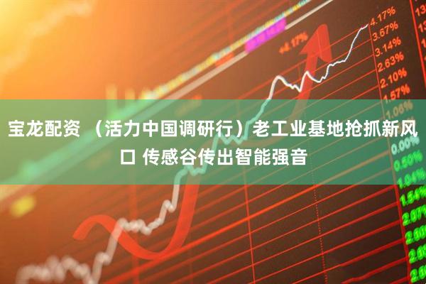 宝龙配资 （活力中国调研行）老工业基地抢抓新风口 传感谷传出智能强音