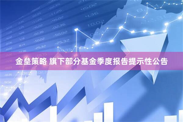 金垒策略 旗下部分基金季度报告提示性公告